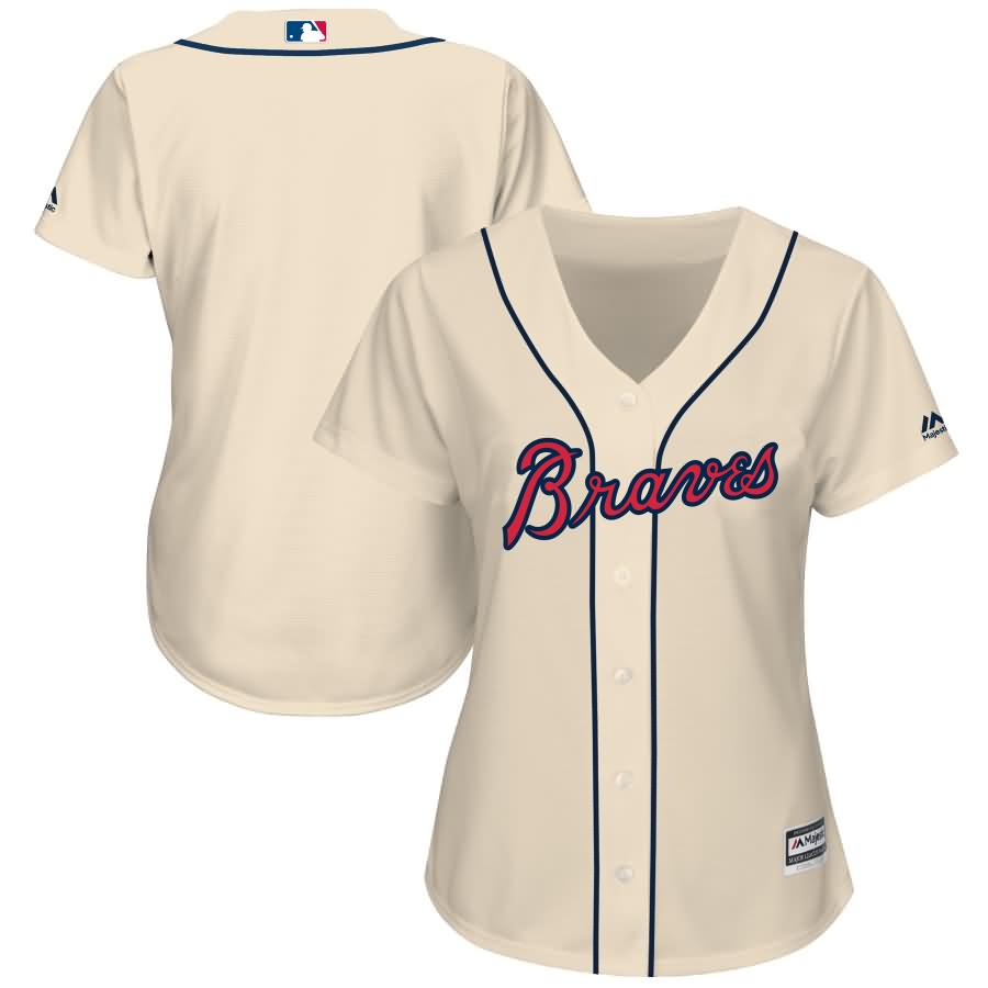 Atlanta Braves Majestic Women's Alternate Cool Base Replica Team Jersey - Ivory