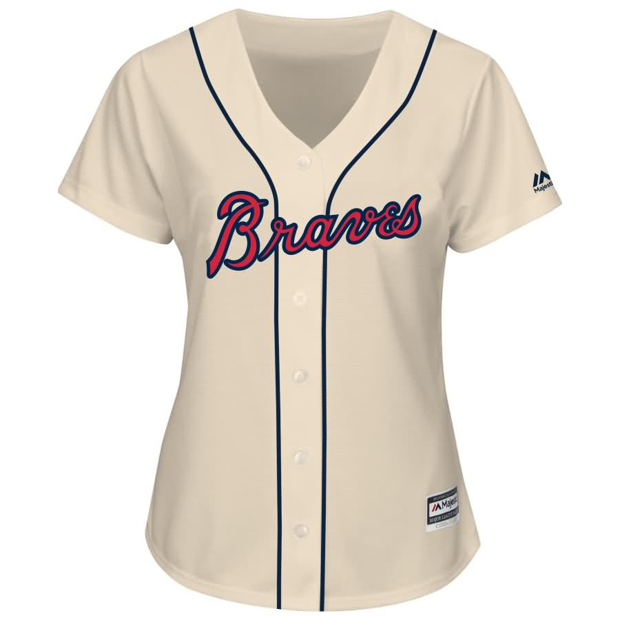 Atlanta Braves Majestic Women's Alternate Cool Base Replica Team Jersey - Ivory