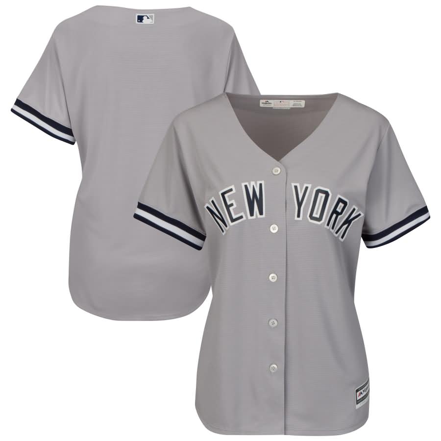 New York Yankees Majestic Women's Road Cool Base Replica Team Jersey - Gray