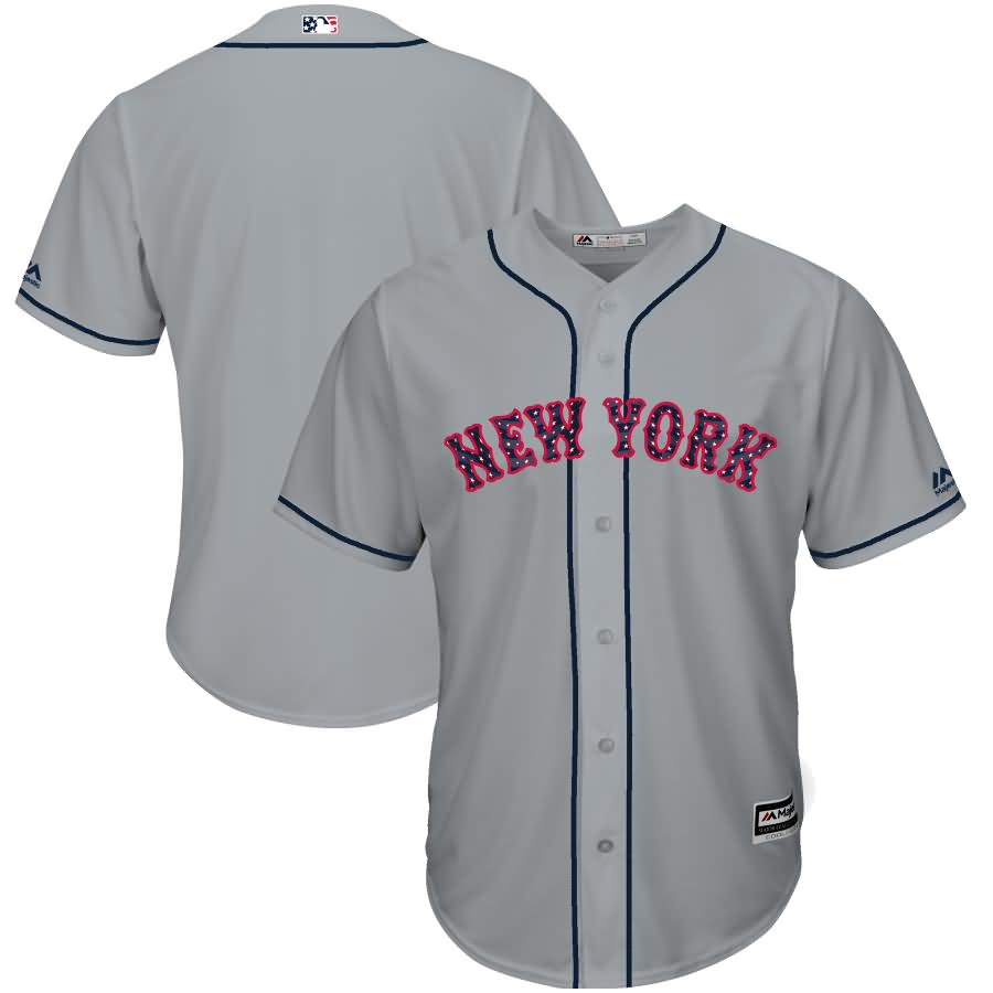 New York Mets Majestic 2018 Stars & Stripes Cool Base Team Jersey - Gray