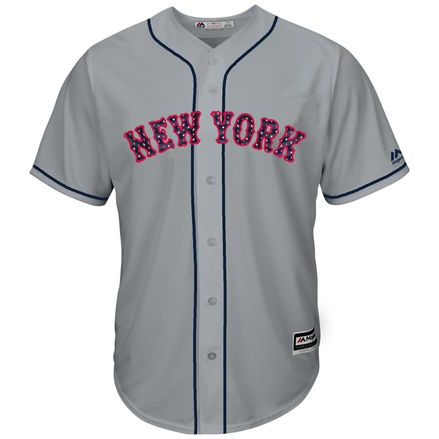 New York Mets Majestic 2018 Stars & Stripes Cool Base Team Jersey - Gray