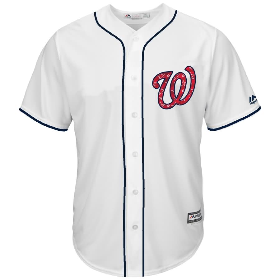 Washington Nationals Majestic 2018 Stars & Stripes Cool Base Team Jersey - White