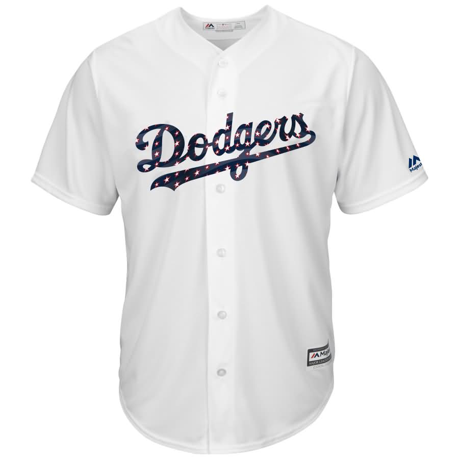 Clayton Kershaw Los Angeles Dodgers Majestic 2018 Stars & Stripes Cool Base Player Jersey - White