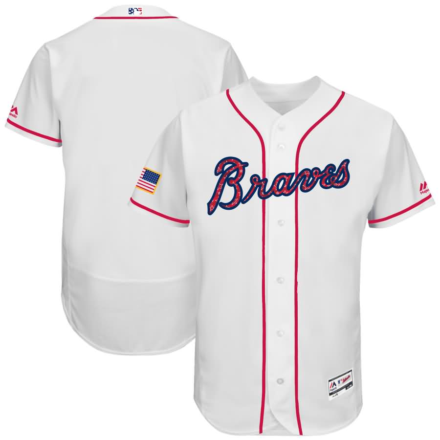 Atlanta Braves Majestic 2017 Stars & Stripes Authentic Collection Flex Base Team Jersey - White