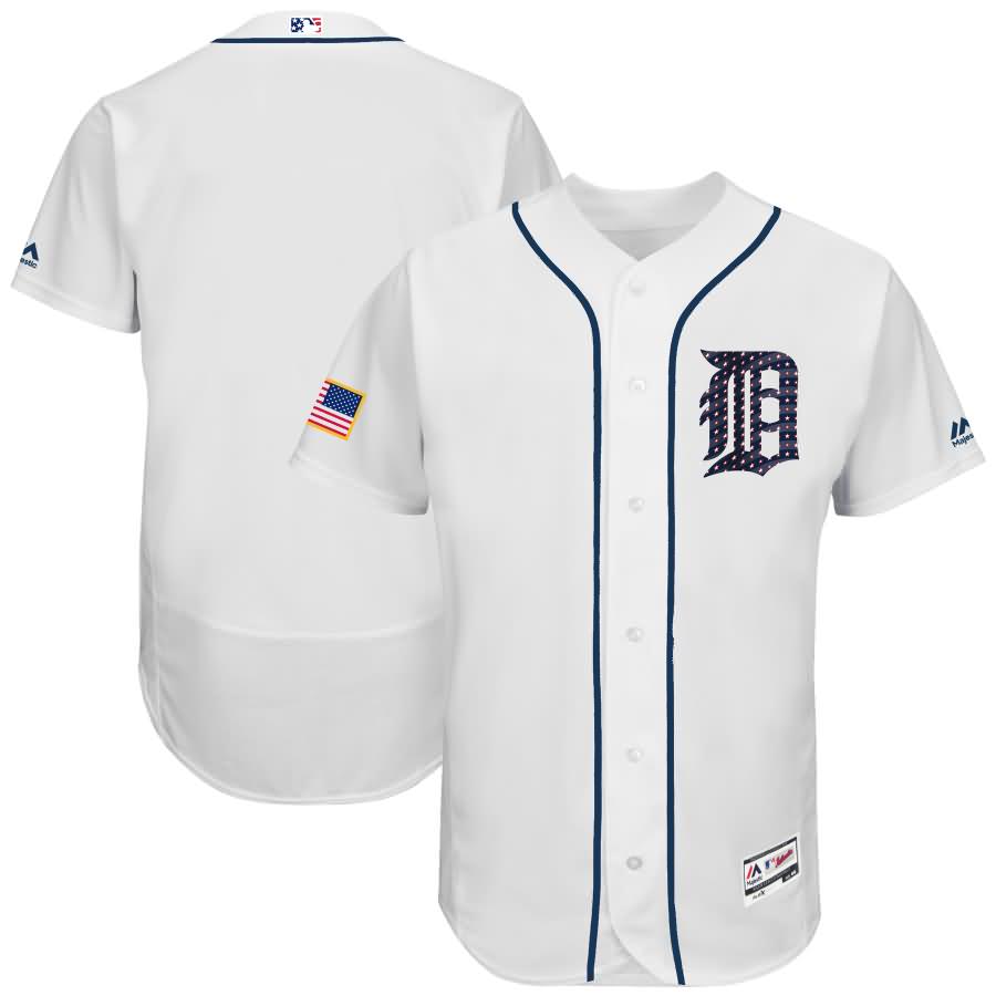 Detroit Tigers Majestic 2017 Stars & Stripes Authentic Collection Flex Base Team Jersey - White