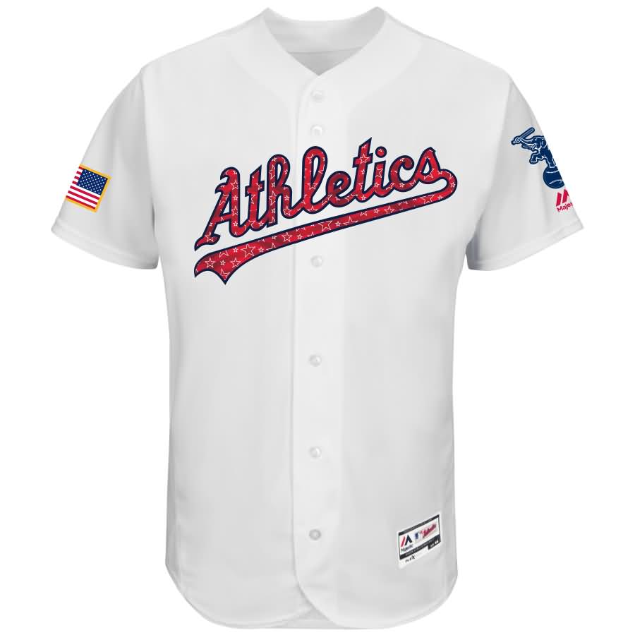 Oakland Athletics Majestic 2018 Stars & Stripes Flex Base Team Jersey - White