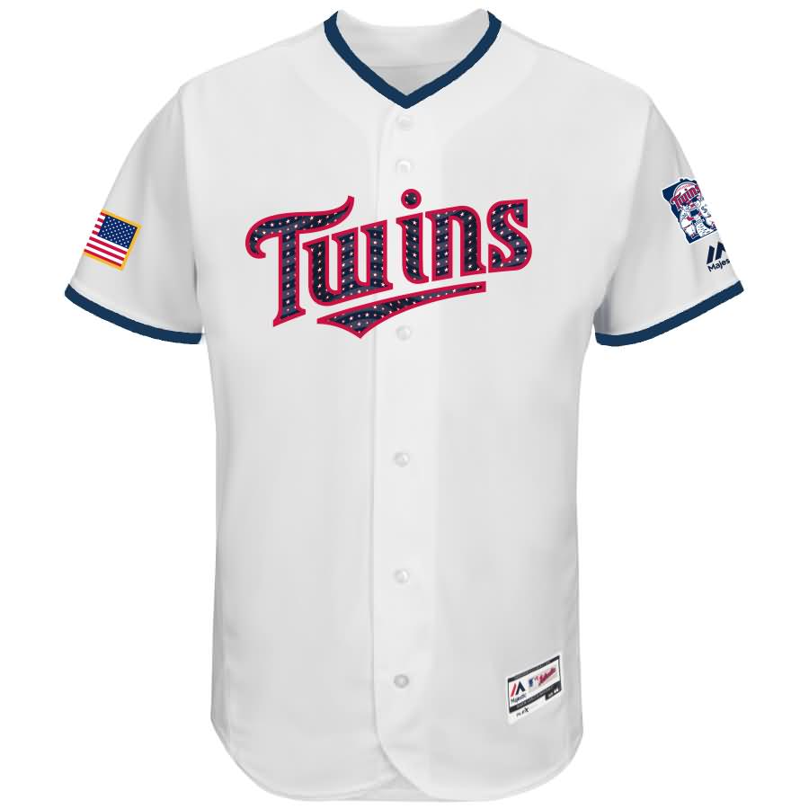 Minnesota Twins Majestic 2017 Stars & Stripes Authentic Collection Flex Base Team Jersey - White