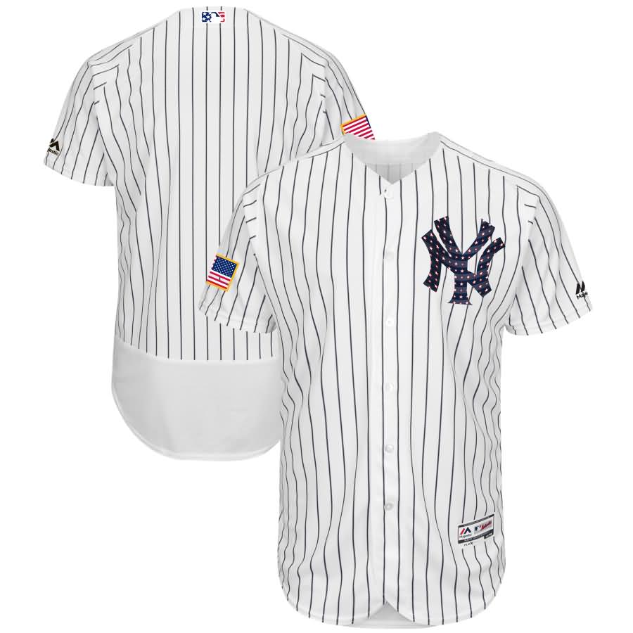 New York Yankees Majestic 2018 Stars & Stripes Flex Base Team Jersey - White