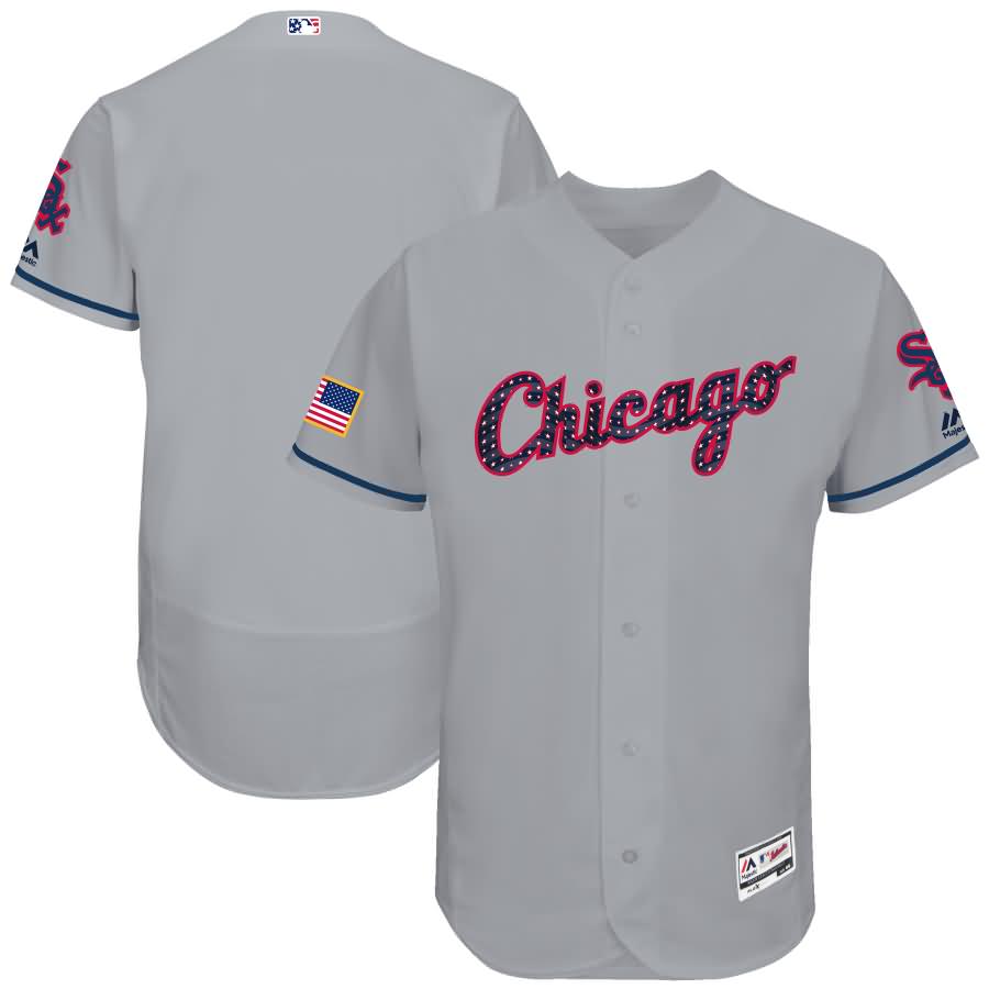 Chicago White Sox Majestic 2018 Stars & Stripes Flex Base Team Jersey - Gray