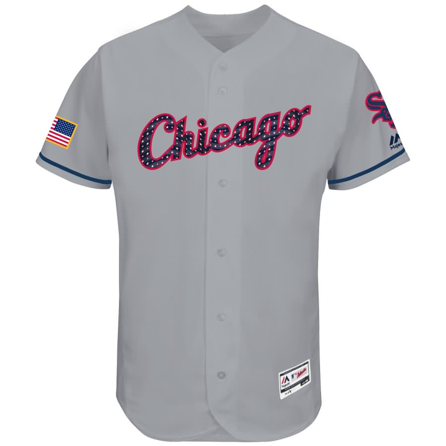 Chicago White Sox Majestic 2018 Stars & Stripes Flex Base Team Jersey - Gray