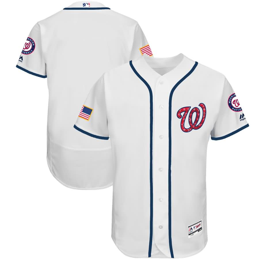 Washington Nationals Majestic 2017 Stars & Stripes Authentic Collection Flex Base Team Jersey - White