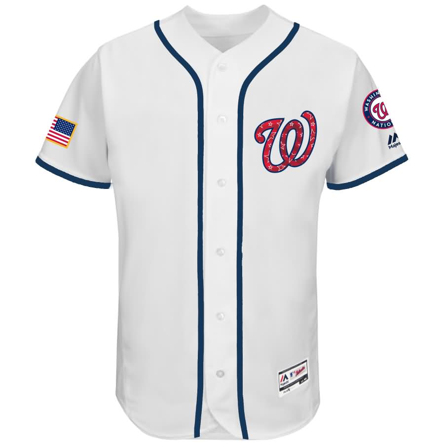 Washington Nationals Majestic 2017 Stars & Stripes Authentic Collection Flex Base Team Jersey - White