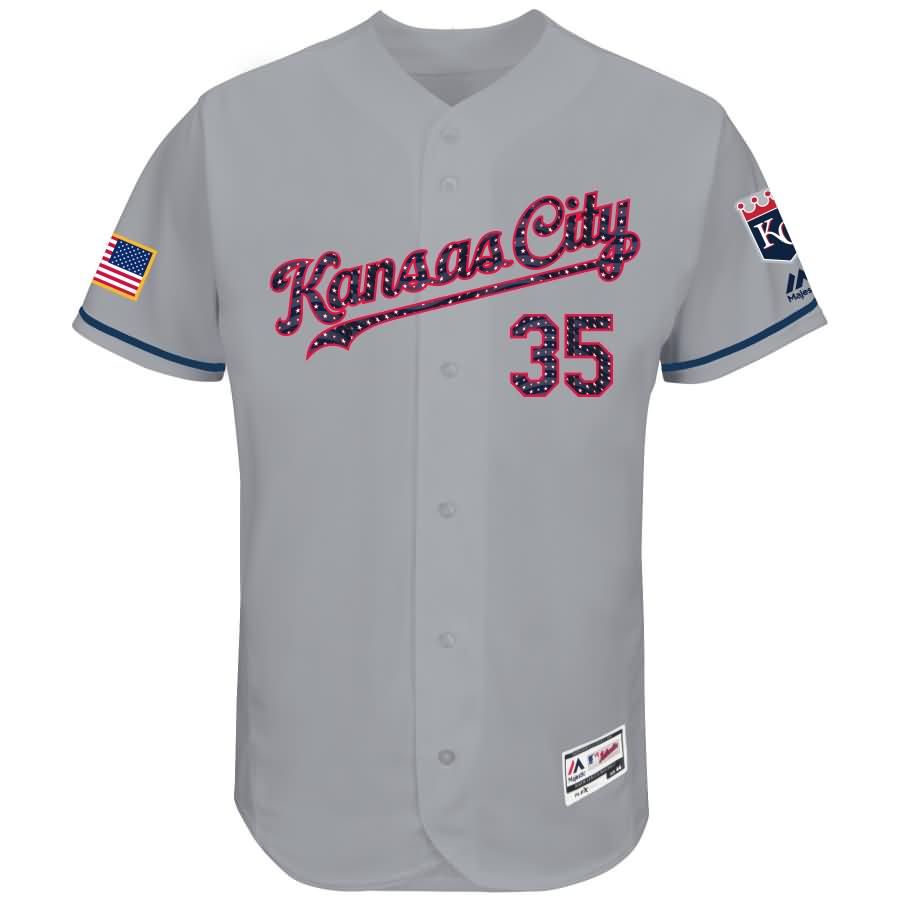 Eric Hosmer Kansas City Royals Majestic 2017 Stars & Stripes Authentic Collection Flex Base Player Jersey - Gray