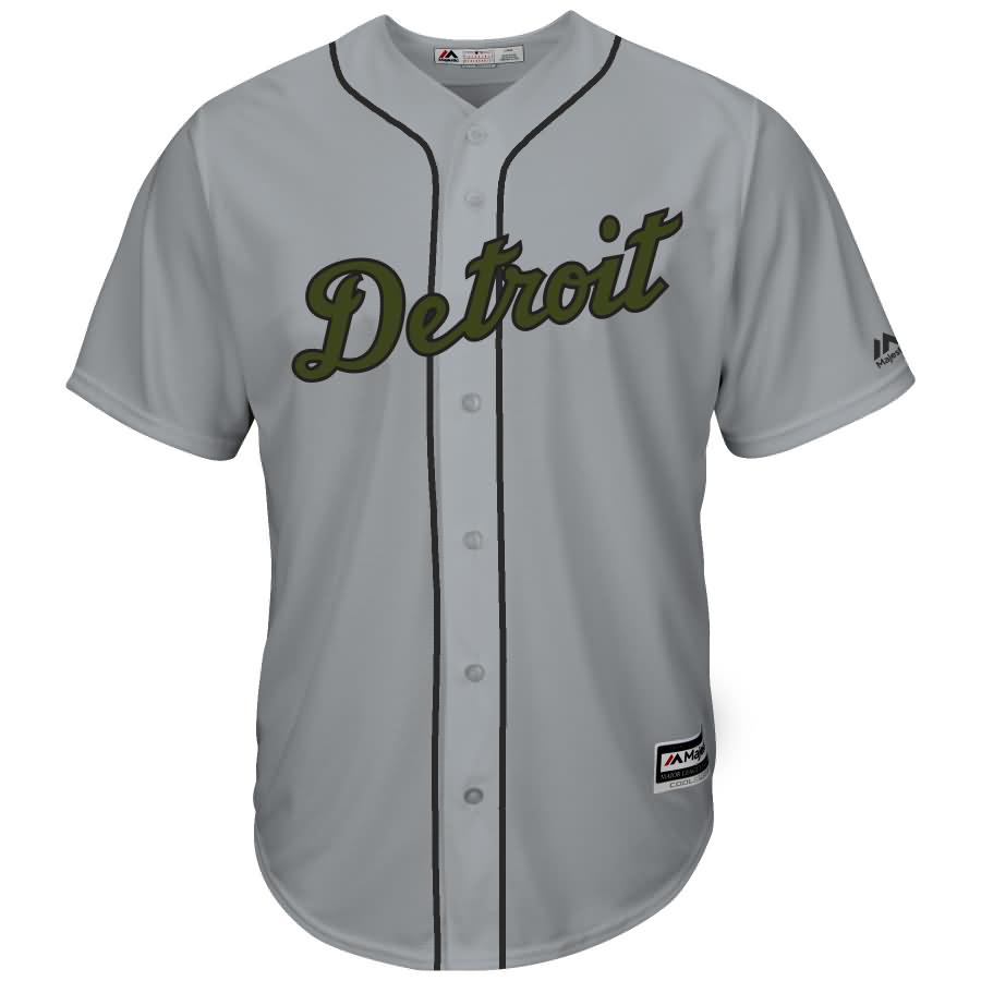 Detroit Tigers Majestic 2017 Memorial Day Cool Base Team Jersey - Gray