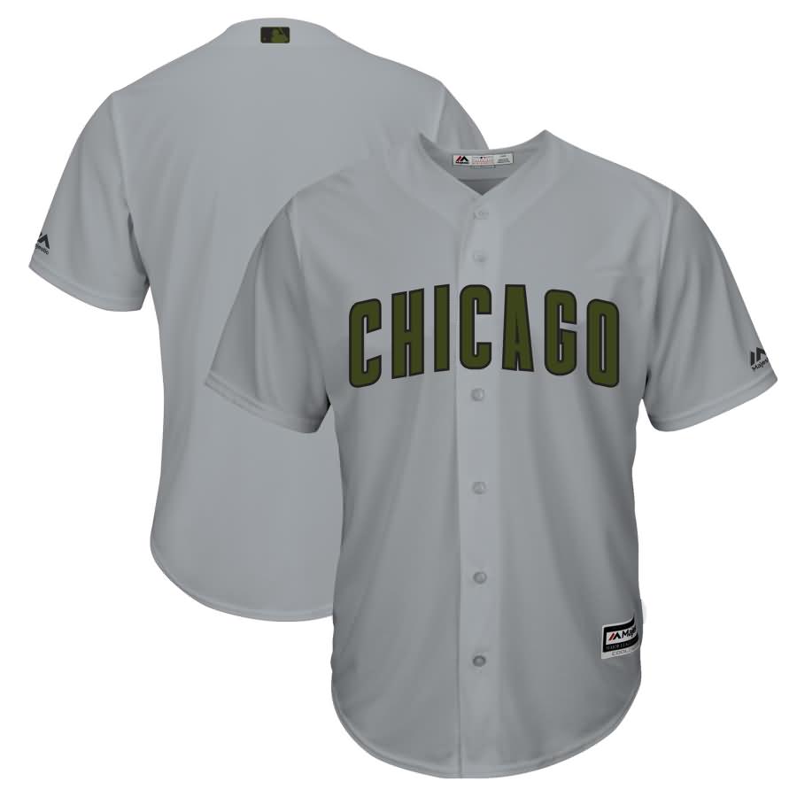 Chicago Cubs Majestic 2018 Memorial Day Cool Base Team Jersey - Gray