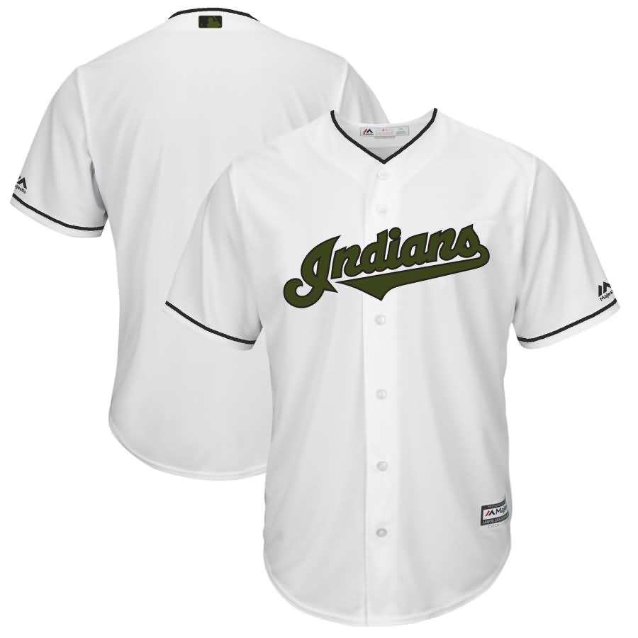 Cleveland Indians Majestic 2018 Memorial Day Cool Base Team Jersey - White