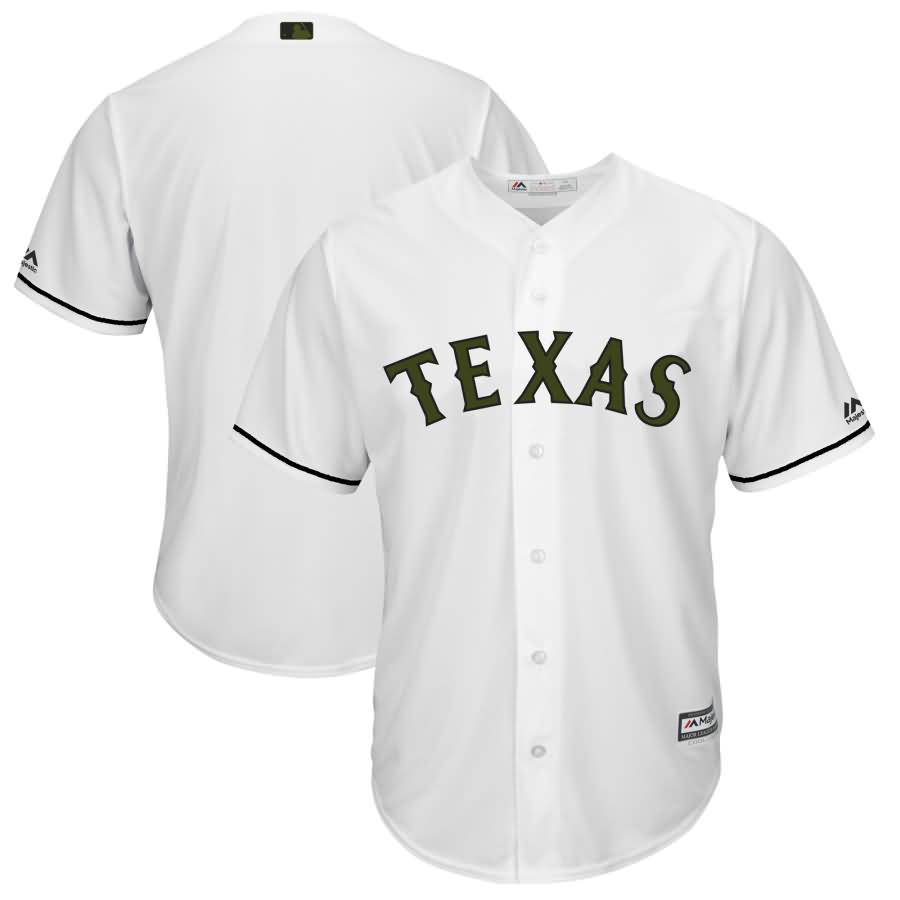 Texas Rangers Majestic 2018 Memorial Day Cool Base Team Jersey - White