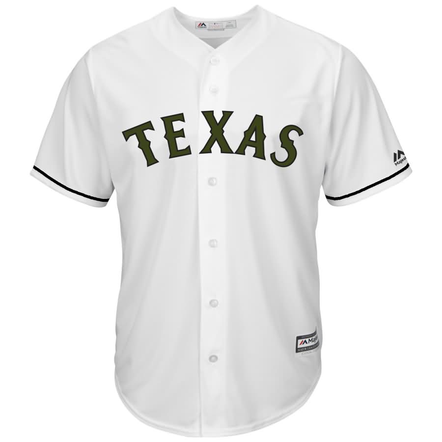 Texas Rangers Majestic 2018 Memorial Day Cool Base Team Jersey - White