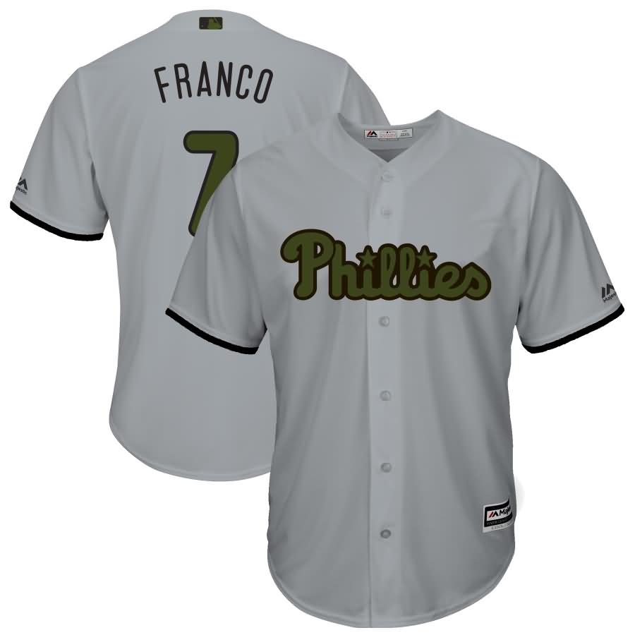 Maikel Franco Philadelphia Phillies Majestic 2017 Memorial Day Cool Base Player Jersey - Gray