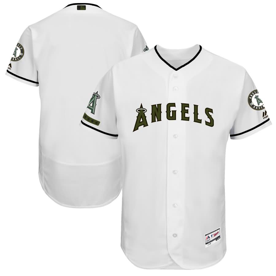 Los Angeles Angels Majestic 2017 Memorial Day Authentic Collection Flex Base Team Jersey - White