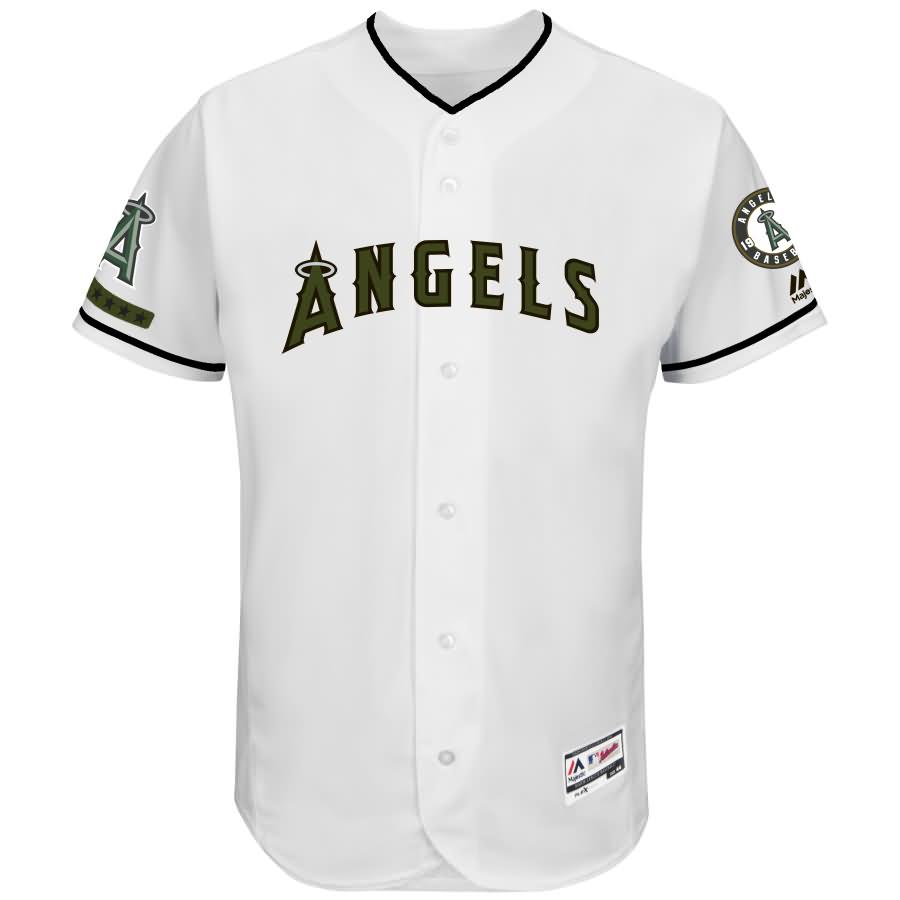 Los Angeles Angels Majestic 2017 Memorial Day Authentic Collection Flex Base Team Jersey - White