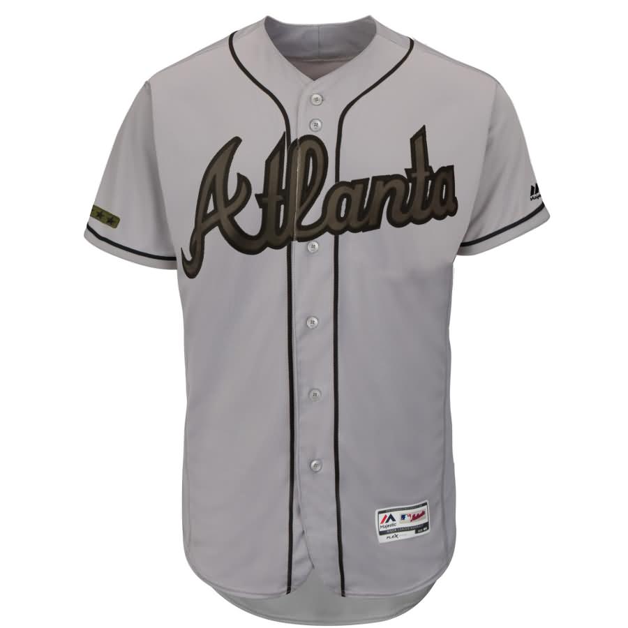 Atlanta Braves Majestic 2018 Memorial Day Authentic Collection Flex Base Team Jersey - Gray