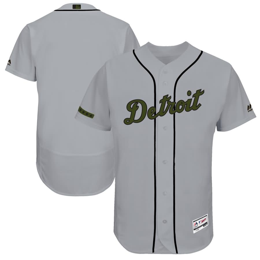 Detroit Tigers Majestic 2017 Memorial Day Authentic Collection Flex Base Team Jersey - Gray