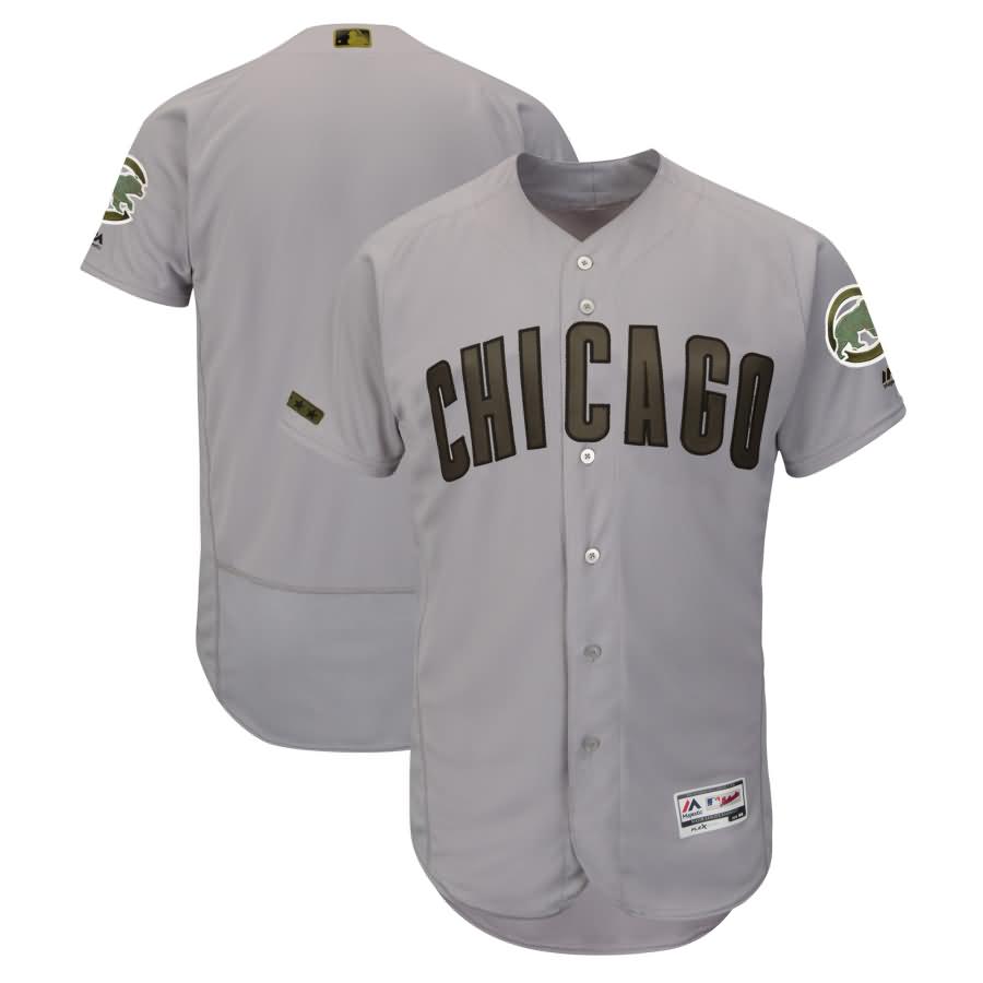 Chicago Cubs Majestic 2018 Memorial Day Authentic Collection Flex Base Team Jersey - Gray