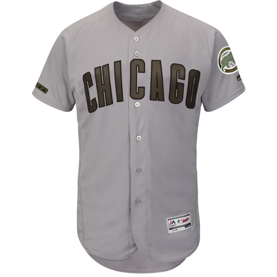 Chicago Cubs Majestic 2018 Memorial Day Authentic Collection Flex Base Team Jersey - Gray