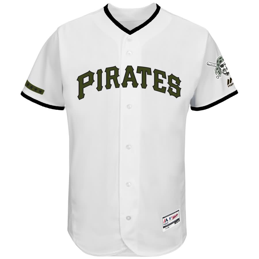 Pittsburgh Pirates Majestic 2017 Memorial Day Authentic Collection Flex Base Team Jersey - White