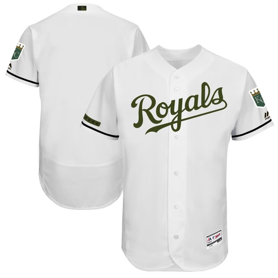 Kansas City Royals Majestic 2017 Memorial Day Authentic Collection Flex Base Team Jersey - White