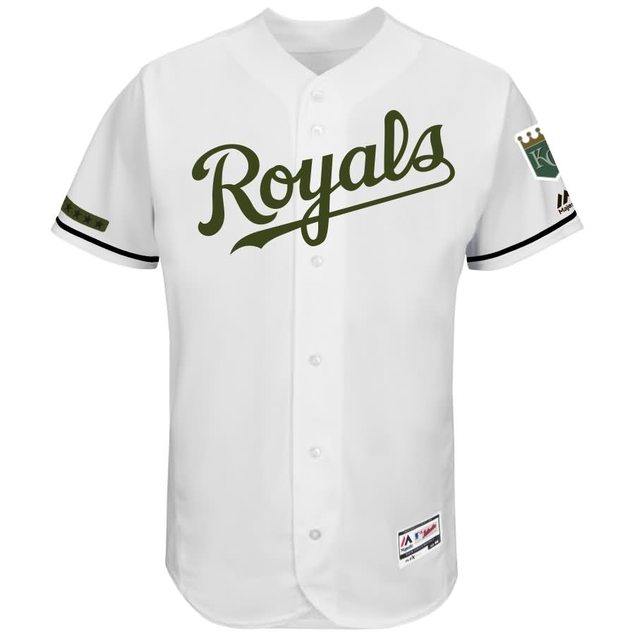 Kansas City Royals Majestic 2017 Memorial Day Authentic Collection Flex Base Team Jersey - White