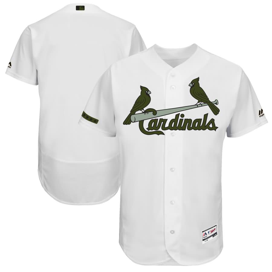 St. Louis Cardinals Majestic 2017 Memorial Day Authentic Collection Flex Base Team Jersey - White