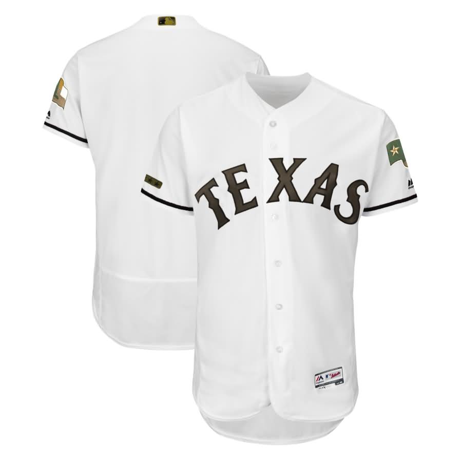 Texas Rangers Majestic 2018 Memorial Day Authentic Collection Flex Base Team Jersey - White