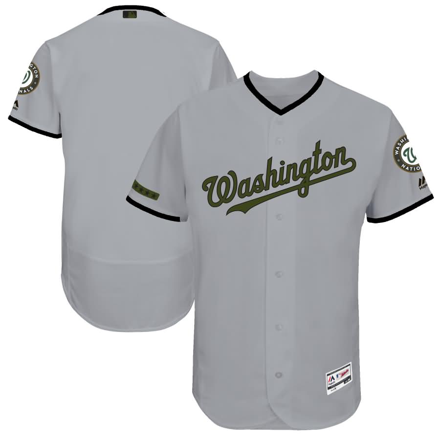 Washington Nationals Majestic 2017 Memorial Day Authentic Collection Flex Base Team Jersey - Gray