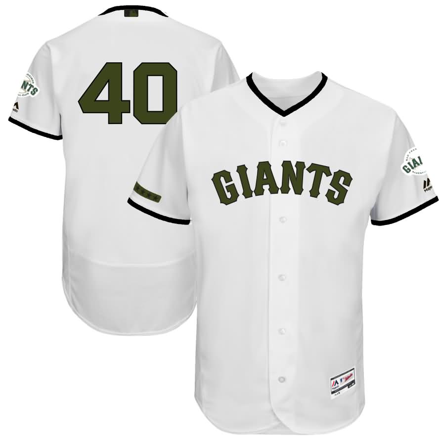 Madison Bumgarner San Francisco Giants Majestic 2017 Memorial Day Authentic Collection Flex Base Player Jersey - White