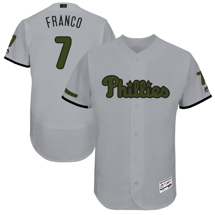 Maikel Franco Philadelphia Phillies Majestic 2017 Memorial Day Authentic Collection Flex Base Player Jersey - Gray