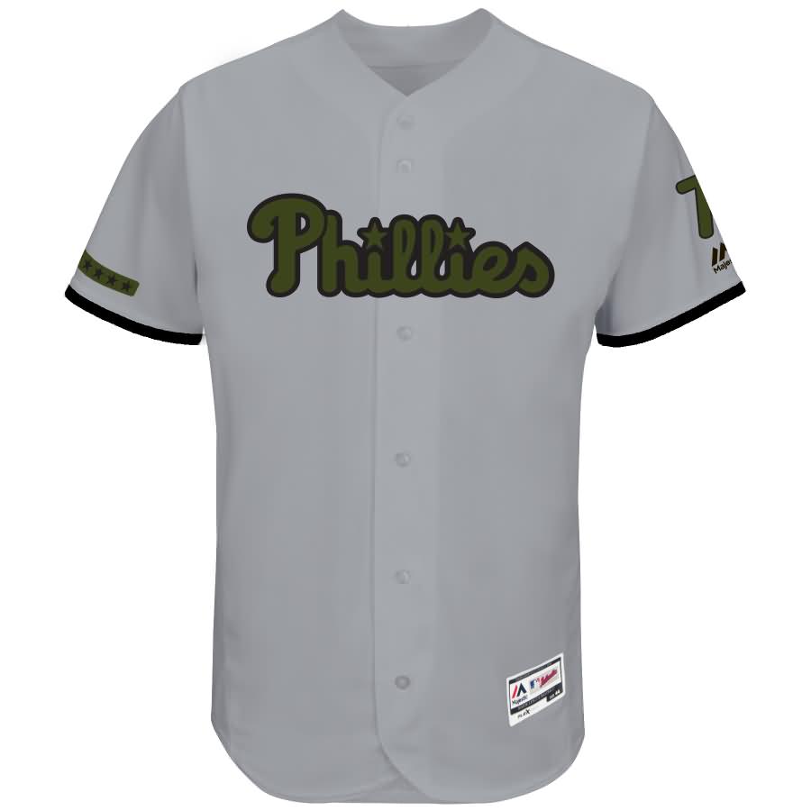 Maikel Franco Philadelphia Phillies Majestic 2017 Memorial Day Authentic Collection Flex Base Player Jersey - Gray