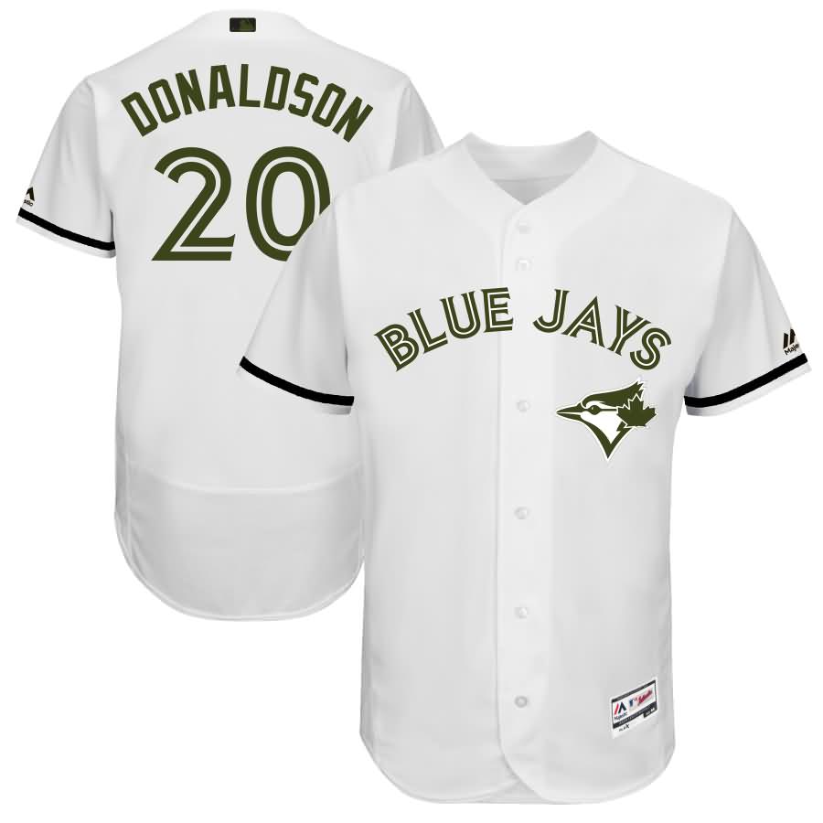 Josh Donaldson Toronto Blue Jays Majestic 2017 Memorial Day Authentic Collection Flex Base Player Jersey - White