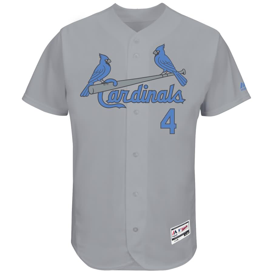 Yadier Molina St. Louis Cardinals Majestic Father's Day Flex Base Jersey - Gray