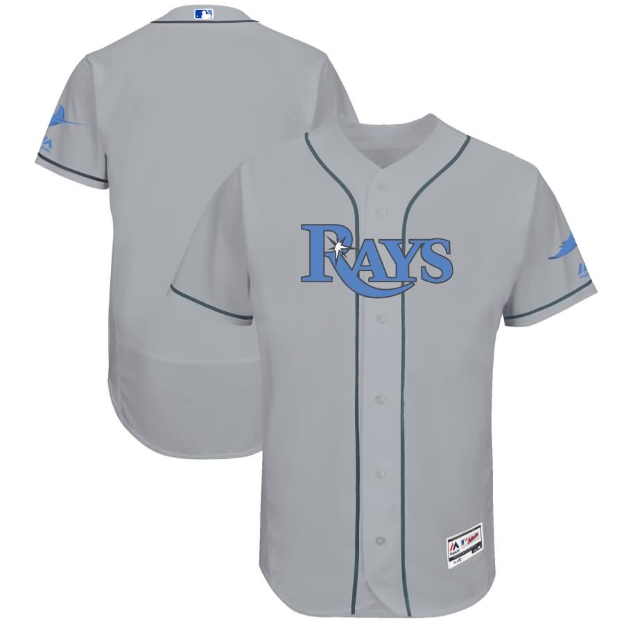 Tampa Bay Rays Majestic Father's Day Flex Base Team Jersey - Gray