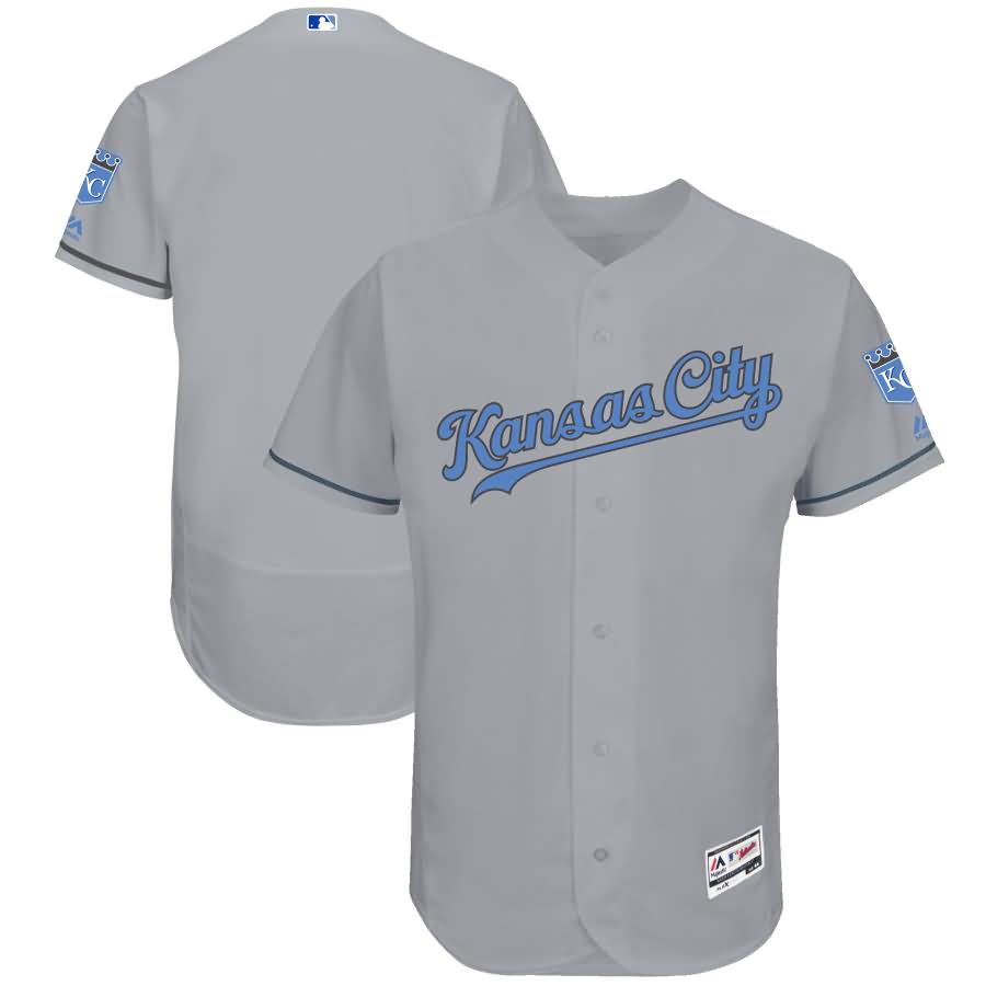 Kansas City Royals Majestic Father's Day Flex Base Team Jersey - Gray