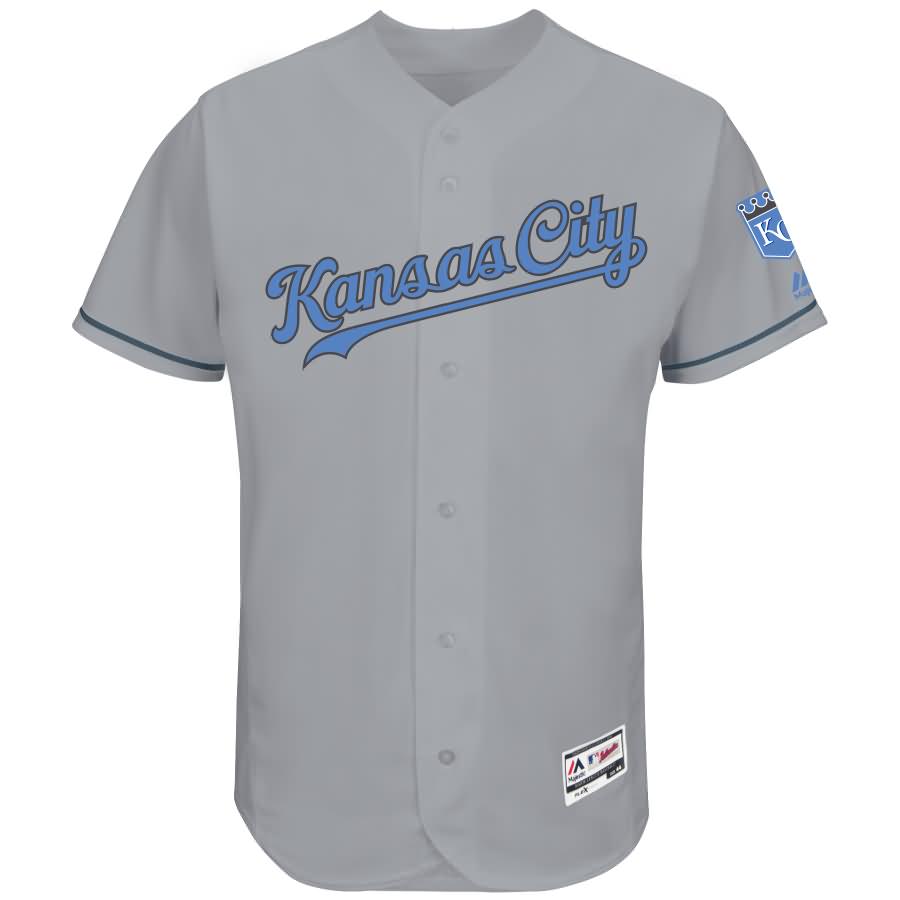 Kansas City Royals Majestic Father's Day Flex Base Team Jersey - Gray