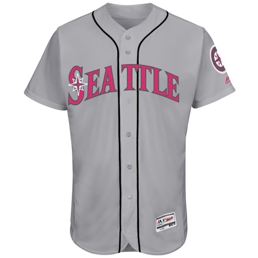 Felix Hernandez Seattle Mariners Majestic Mother's Day Flex Base Jersey - Gray