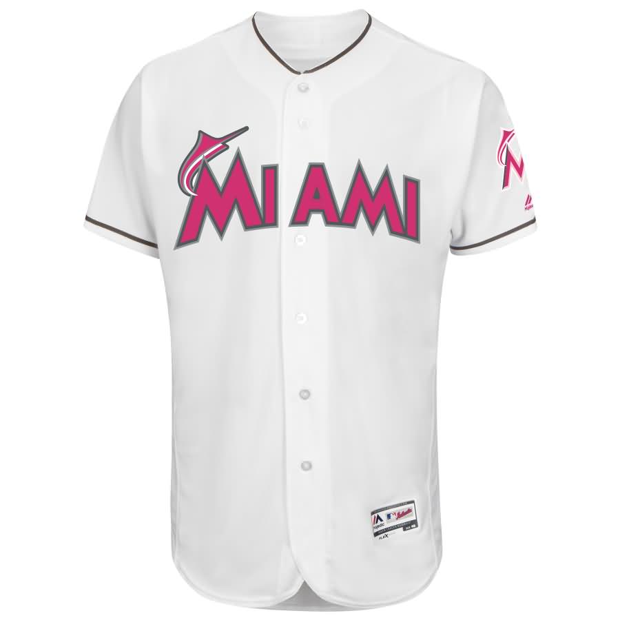 Giancarlo Stanton Miami Marlins Majestic Mother's Day Flex Base Jersey - White