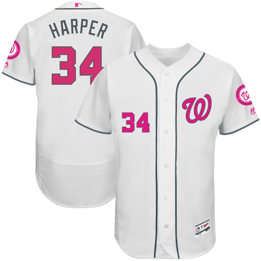 Bryce Harper Washington Nationals Majestic Mother's Day Flex Base Jersey - White