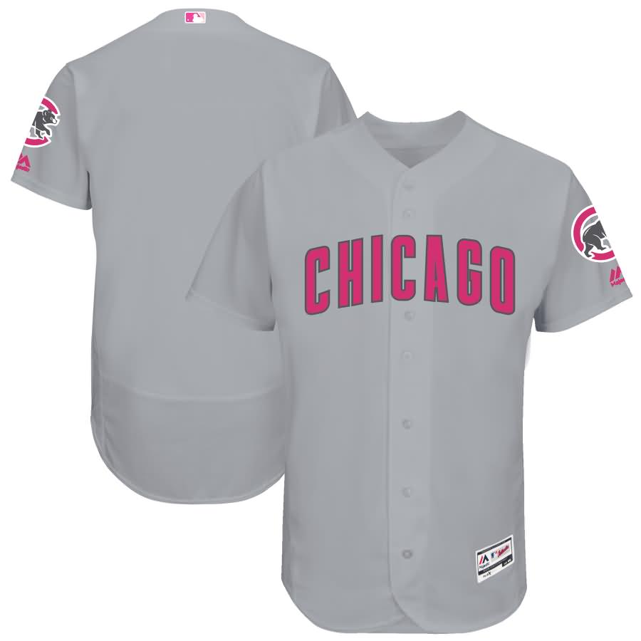 Chicago Cubs Majestic Mother's Day Flex Base Team Jersey - Gray