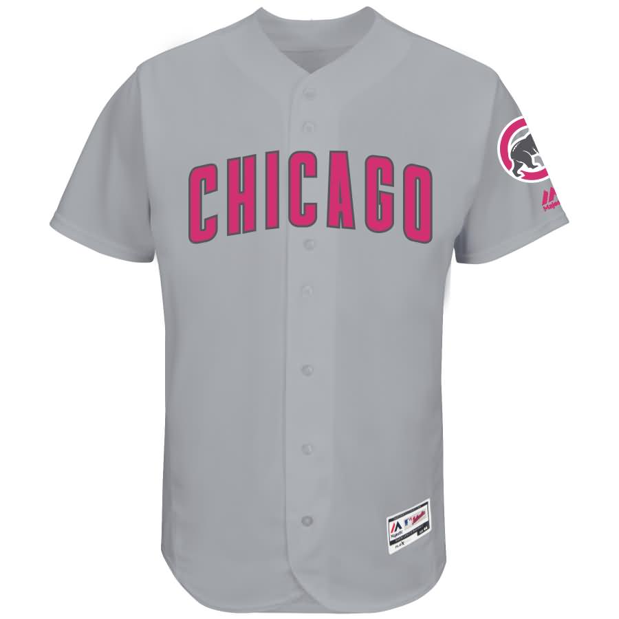 Chicago Cubs Majestic Mother's Day Flex Base Team Jersey - Gray