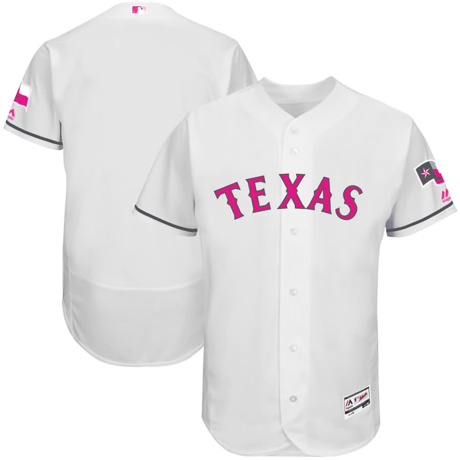 Texas Rangers Majestic Mother's Day Flex Base Team Jersey - White