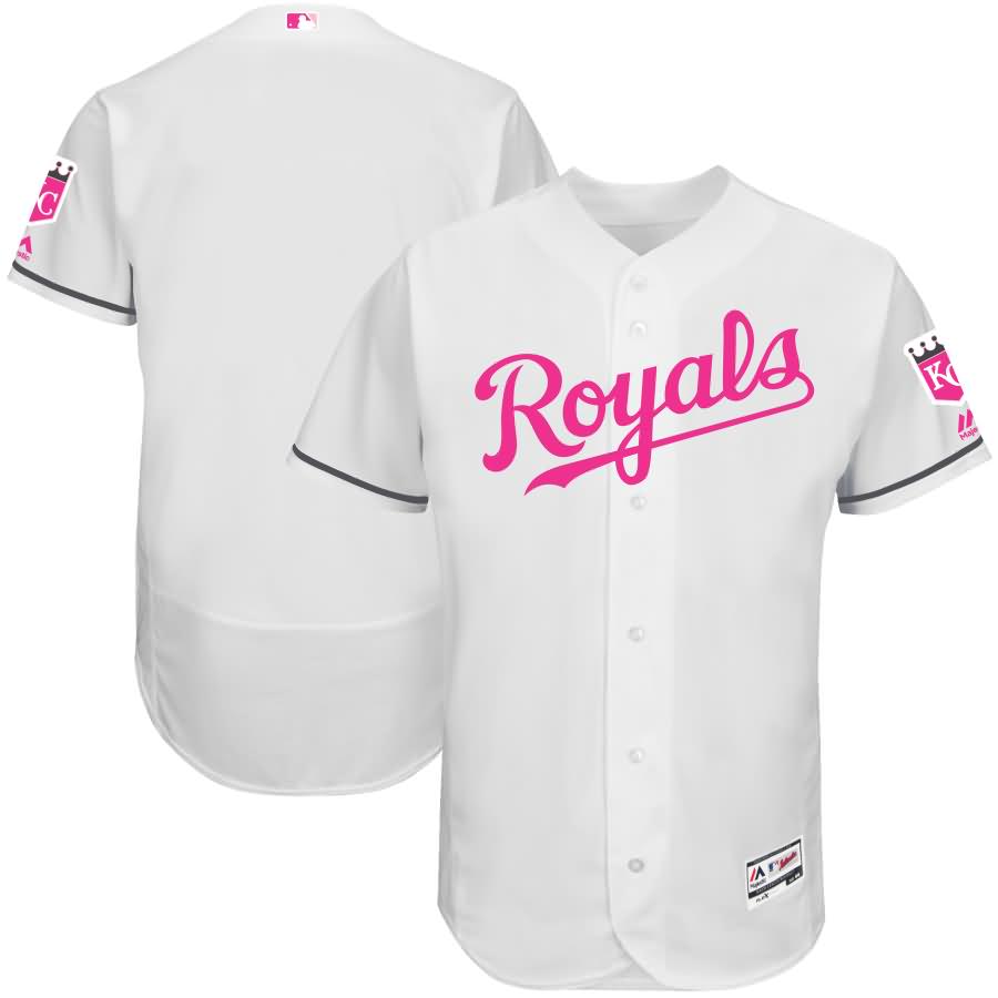 Kansas City Royals Majestic Mother's Day Flex Base Team Jersey - White